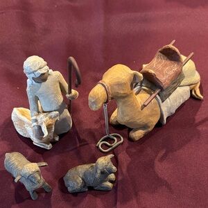 Willow Tree Shepherd and Stable Animals- Set of 4 Figurines